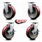 Service Caster 6 Inch Poly on Aluminum Swivel Caster Set with Roller Bearings 2 Brakes SCC SCC-20S620-PAR-2-TLB-2 - alternate 3